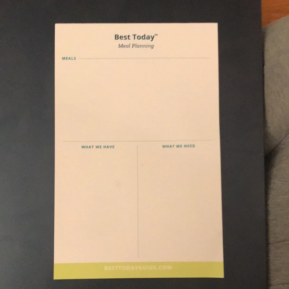 Bundle of 5 Best Today Brand Planning Pads